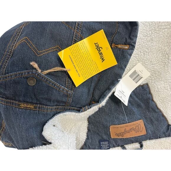 WRANGLER BRAND NEW WESTERN LINED MENS DENIM JACKET SIZE XXL - Picture 9 of 10